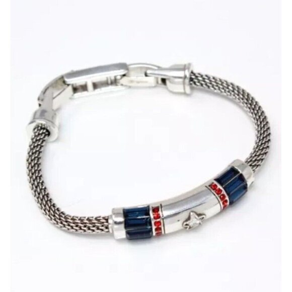 Brighton Independence USA Patriotic Flag Star Bracelet Crystal NWOT - Picture 3 of 4